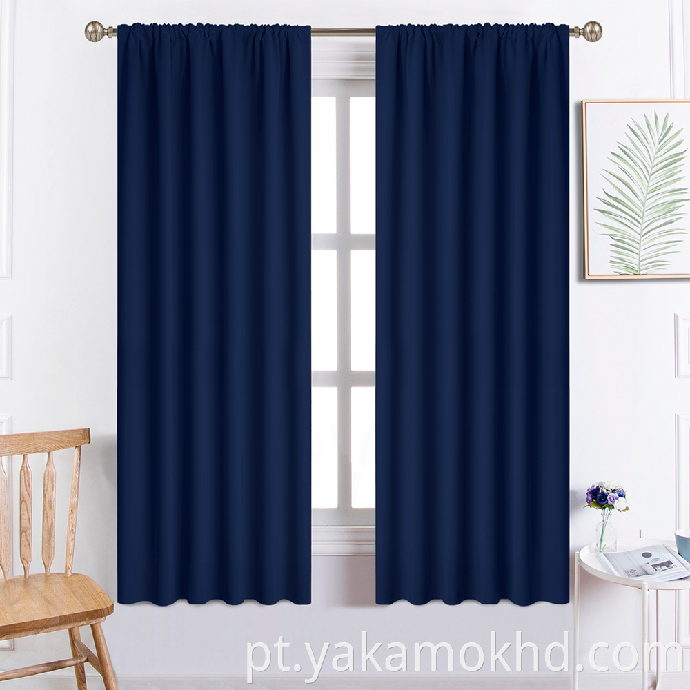 52WX63L Navy Blue Curtains
